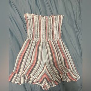 Red, White, & Blue Strapless Romper